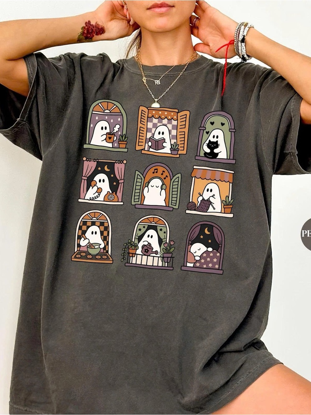 Comfort Colors Pepper Ghost Window Graphic Tee